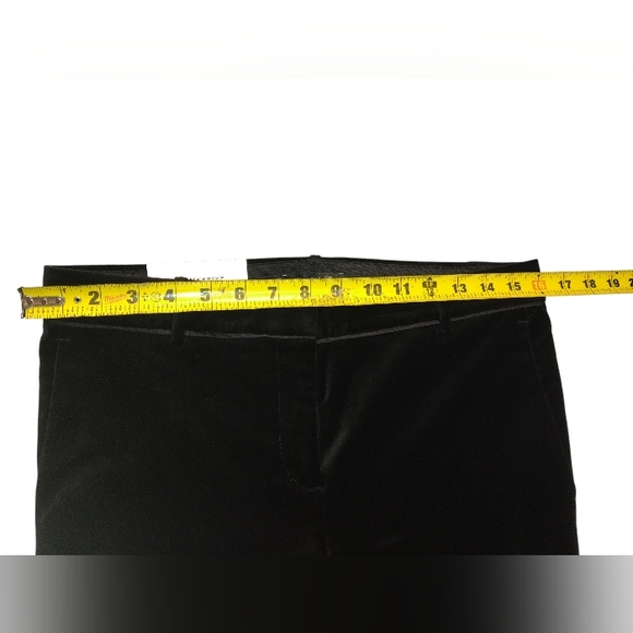 Ann Taylor Women's Black Velvet Devin Fit Dress Pants Cotton Polyester Size 4 - Picture 5 of 13